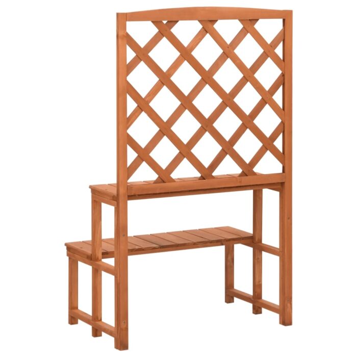 Support de plantes et treillis 70x42x115cm Bois de sapin massif – Image 3