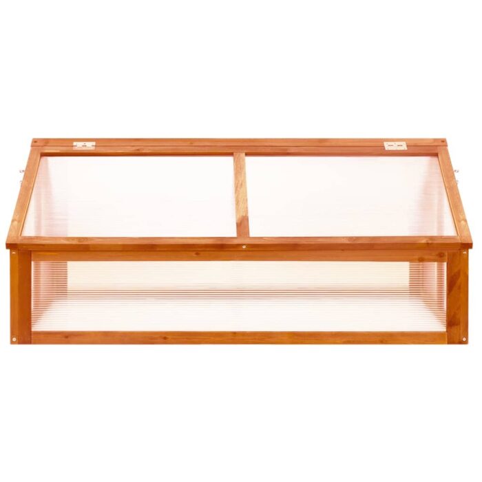 Serre Marron 114x80x50 cm Bois de sapin – Image 2