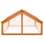 Serre Marron 114x80x50 cm Bois de sapin – Image 3