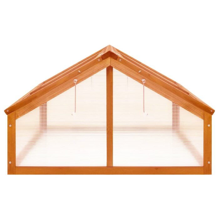 Serre Marron 114x80x50 cm Bois de sapin – Image 3