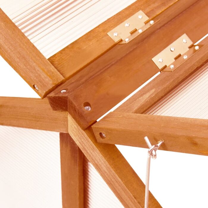 Serre Marron 114x80x50 cm Bois de sapin – Image 4