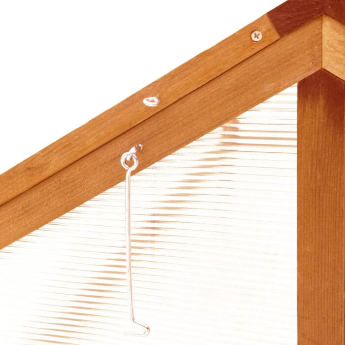 Serre Marron 114x80x50 cm Bois de sapin – Image 5