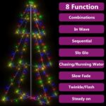 Arbre de Noël cône 160 LED d'intérieur/d'extérieur 78x120 cm – Image 2