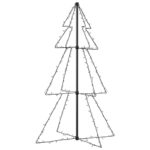 Arbre de Noël cône 160 LED d'intérieur/d'extérieur 78x120 cm – Image 3