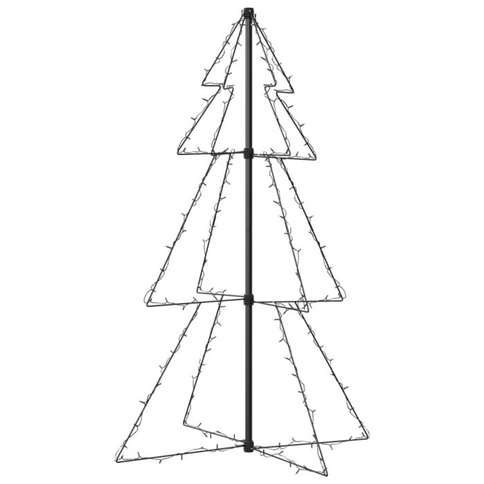 Arbre de Noël cône 160 LED d'intérieur/d'extérieur 78x120 cm – Image 3
