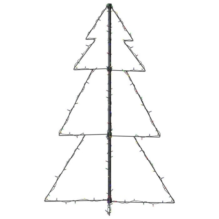Arbre de Noël cône 160 LED d'intérieur/d'extérieur 78x120 cm – Image 4