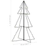Arbre de Noël cône 160 LED d'intérieur/d'extérieur 78x120 cm – Image 6