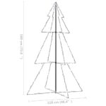 Arbre de Noël cône 240 LED d'intérieur/d'extérieur 118x180 cm – Image 6