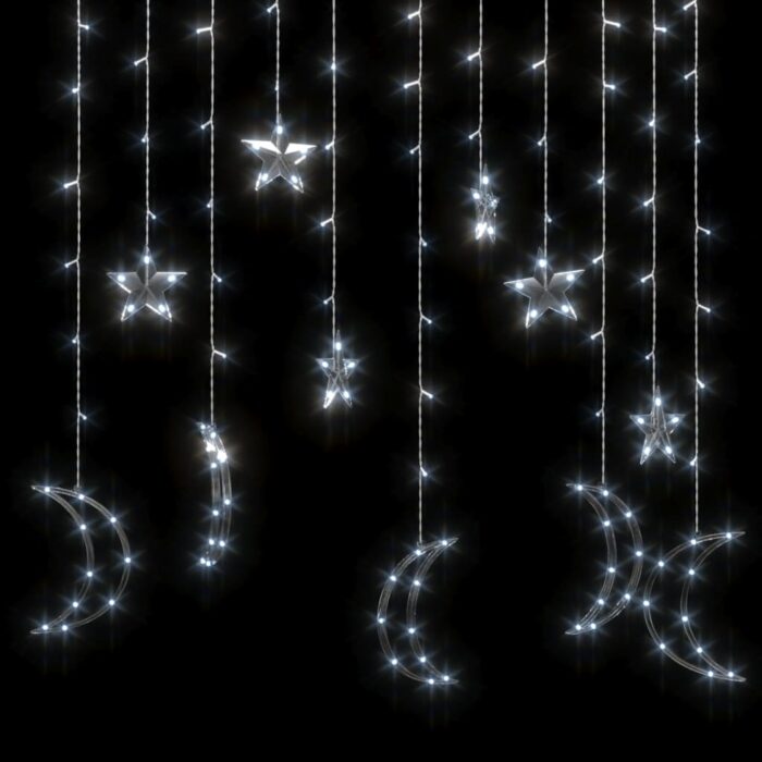 Guirlande lumineuse étoile et lune avec télécommande 138 LED – Image 2