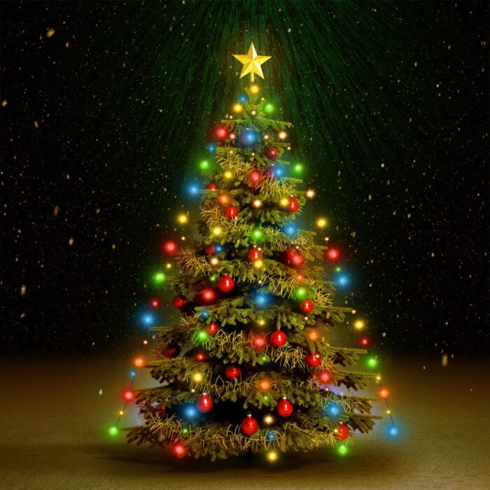 Guirlande lumineuse d'arbre de Noël 180 LED colorées 180 cm – Image 1