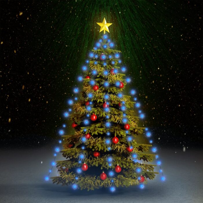 Guirlande lumineuse d'arbre de Noël 210 LED Bleu 210 cm – Image 1
