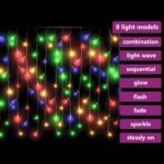 Rideau lumineux à glaçons LED 10m 400LED Multicolore 8fonctions – Image 3