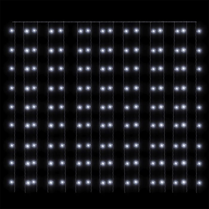 Rideaux lumineux à LED 3x3 m 300 LED Blanc froid 8 fonctions – Image 2