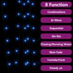 Lampes solaires 2 pcs 2x200 LED Bleu Intérieur Extérieur – Image 2