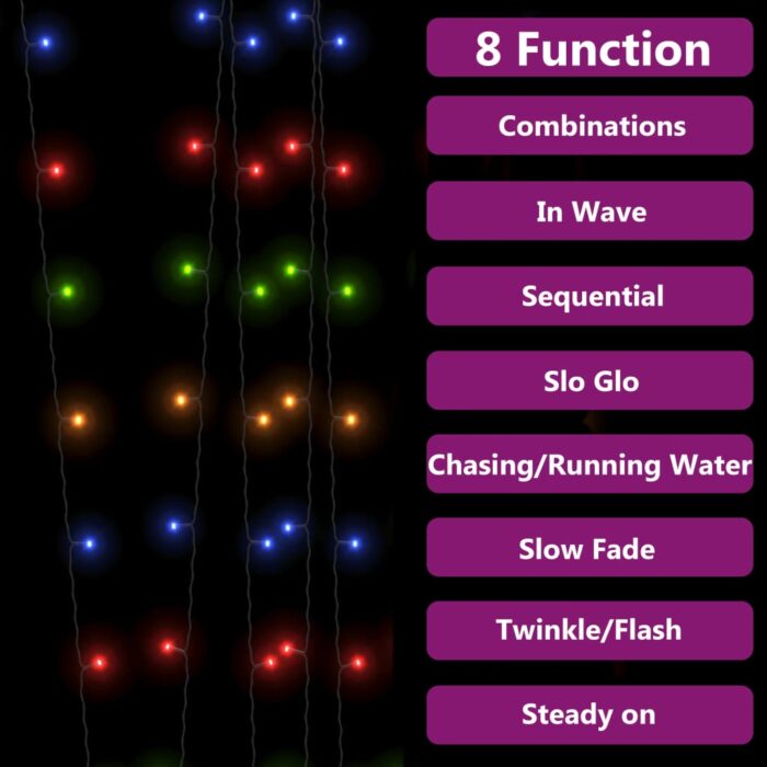 Lampes solaires 5 pcs 5x200 LED Multicolore Intérieur Extérieur – Image 2