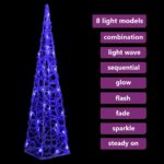 Cône lumineux décoratif à LED Acrylique Bleu 60 cm – Image 2