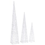 Jeu de cônes lumineux à LED Acrylique Multicolore 60/90/120 cm – Image 3