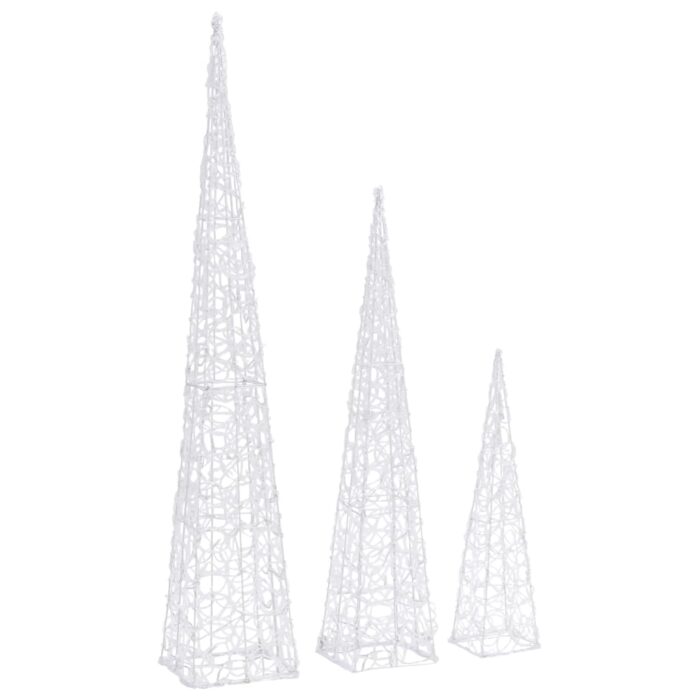 Jeu de cônes lumineux à LED Acrylique Multicolore 60/90/120 cm – Image 3