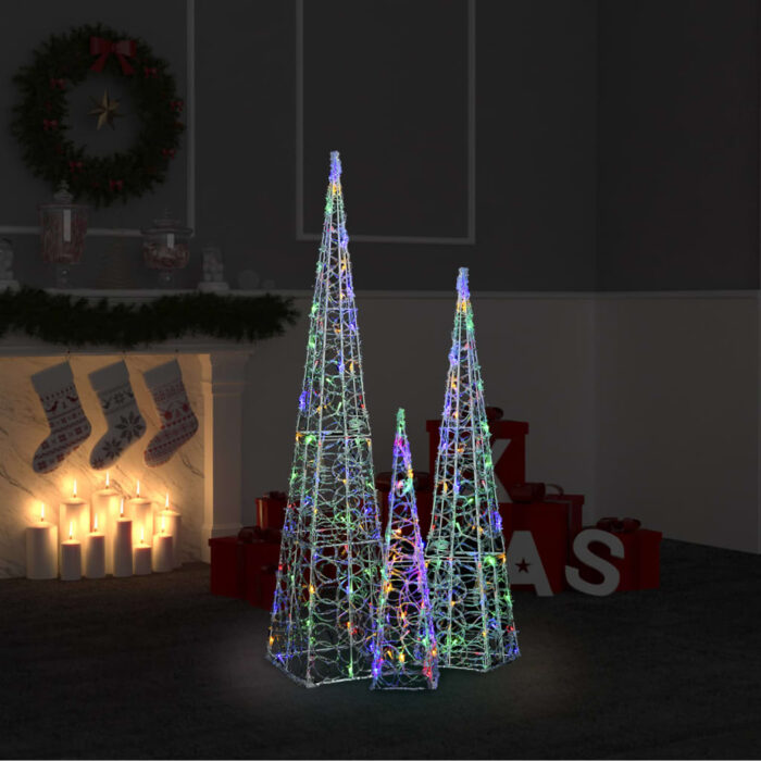 VXL8720286435021_m_en_hd_1.jpg Jeu de cônes lumineux à LED Acrylique Multicolore 60/90/120 cm – Image 1