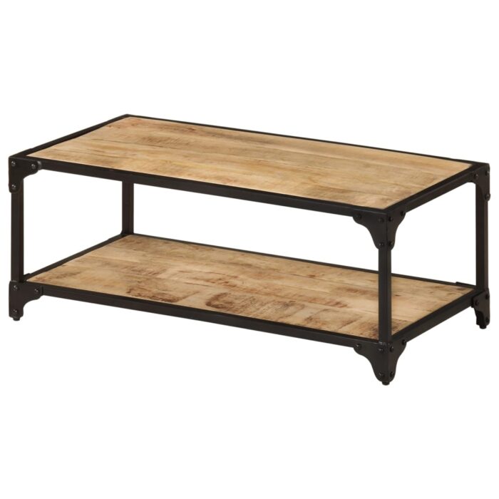 Table basse 90x45x35 cm Bois de manguier massif brut – Image 1