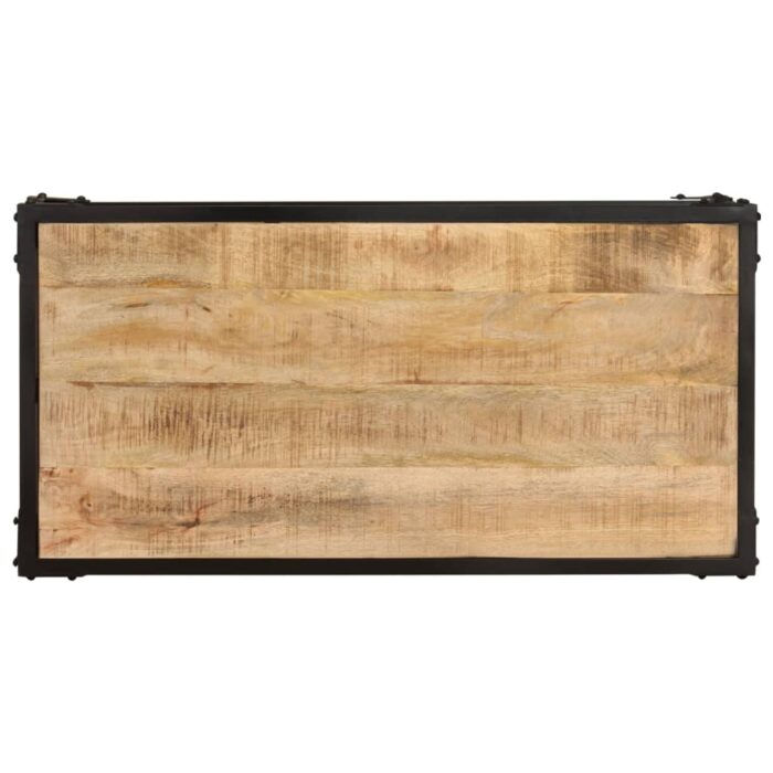 Table basse 90x45x35 cm Bois de manguier massif brut – Image 3
