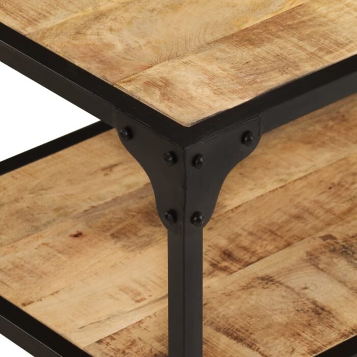 Table basse 90x45x35 cm Bois de manguier massif brut – Image 5