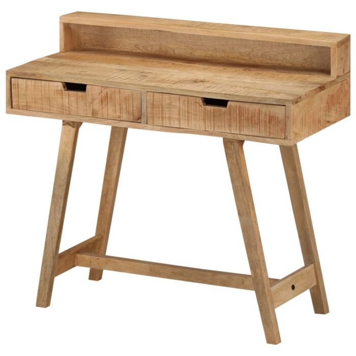 Bureau 100x45x90 cm Bois de manguier brut solide – Image 1