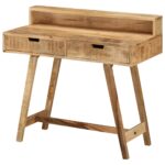 Bureau 100x45x90 cm Bois de manguier brut solide – Image 10