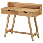 Bureau 100x45x90 cm Bois de manguier brut solide – Image 12