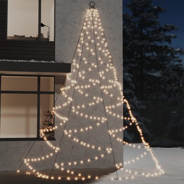 Arbre mural avec crochet métallique 720 LED Blanc chaud 5 m – Image 1