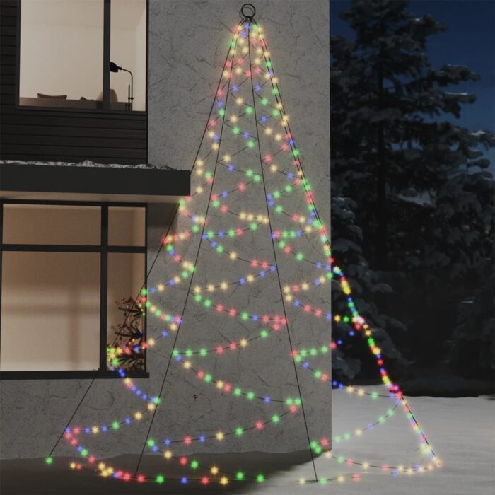 Arbre mural avec crochet métallique 720 LED colorées 5 m – Image 1