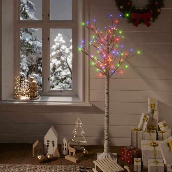 Sapin de Noël 140 LED colorées Saule 1,5 m Int/Ext – Image 1
