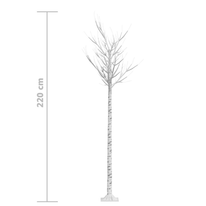 Sapin de Noël 200 LED blanc chaud Saule 2,2 m Int/Ext – Image 6