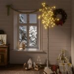 Sapin de Noël 200 LED blanc chaud Saule 2,2 m Int/Ext