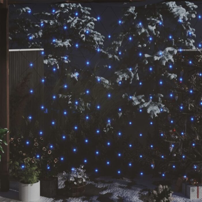Filet lumineux bleu de Noël 4x4 m 544 LED Intérieur/extérieur – Image 1