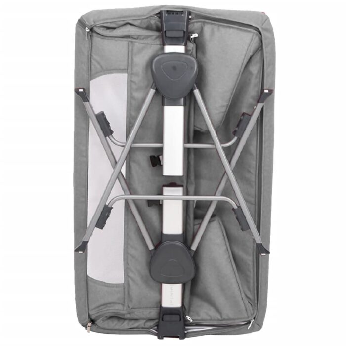 Lit pour bébé avec matelas Gris clair Tissu de lin – Image 7