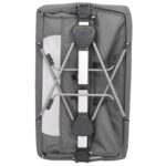 Lit pour bébé avec matelas Gris foncé Tissu de lin – Image 7