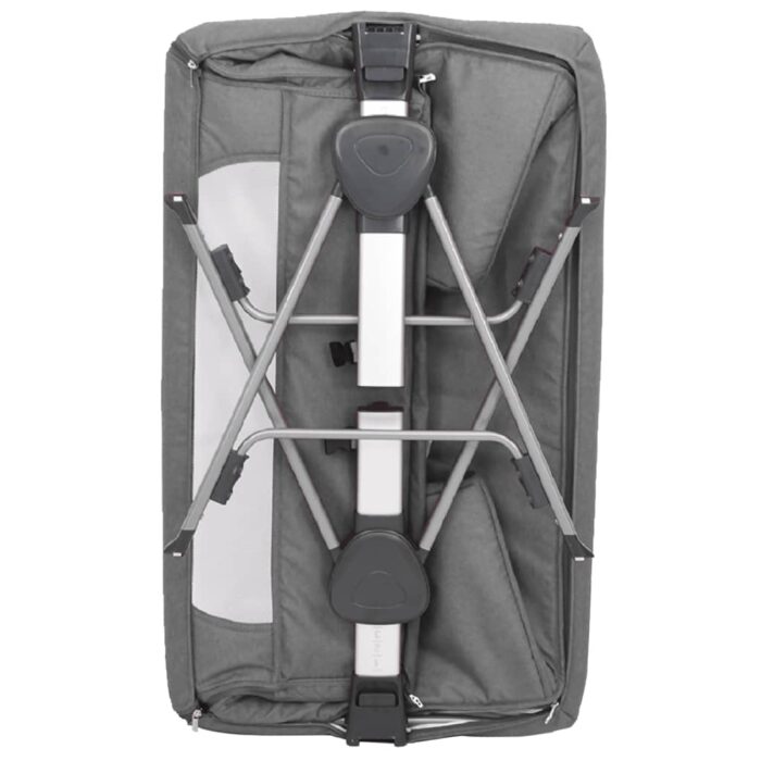 Lit pour bébé avec matelas Gris foncé Tissu de lin – Image 7
