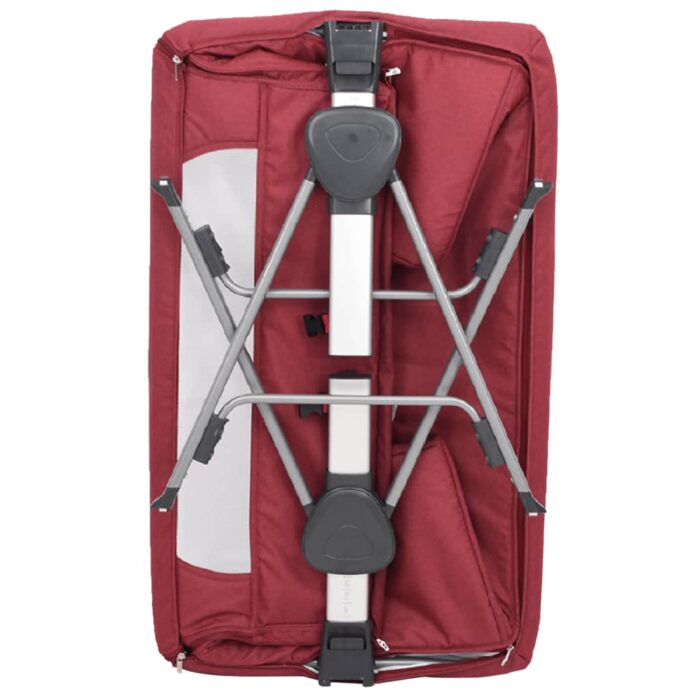 Lit pour bébé avec matelas Rouge Tissu de lin – Image 7