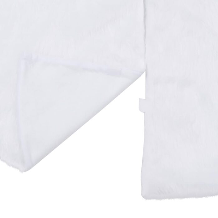 Jupe de sapin de Noël Blanc 90 cm Fausse fourrure – Image 2