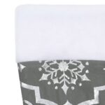 Jupe de sapin de Noël de luxe avec chaussette Gris 122 cm Tissu – Image 4