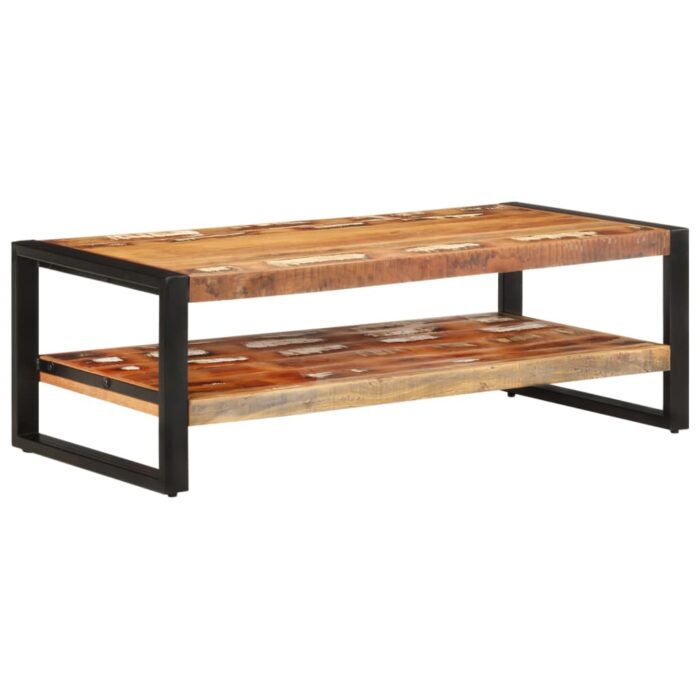 Table basse 120x60x40 cm Bois de récupération solide – Image 8