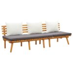 Lit de repos de jardin 200x65 cm Bois d'acacia solide