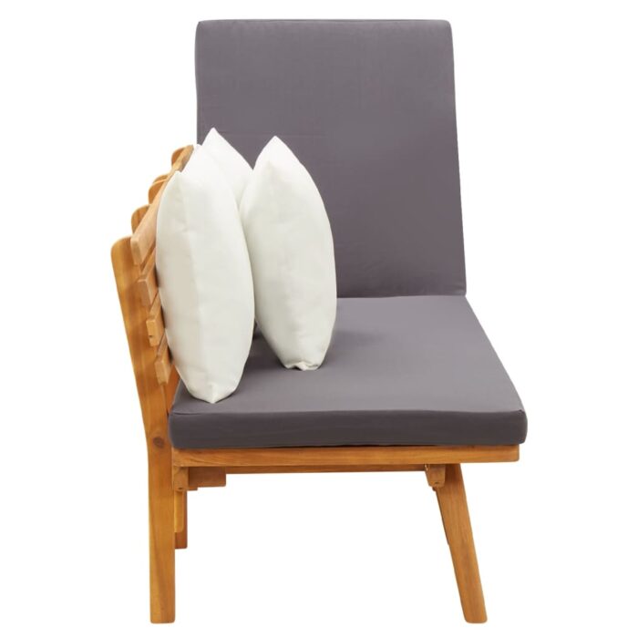 Lit de repos de jardin 200x65 cm Bois d'acacia solide – Image 5