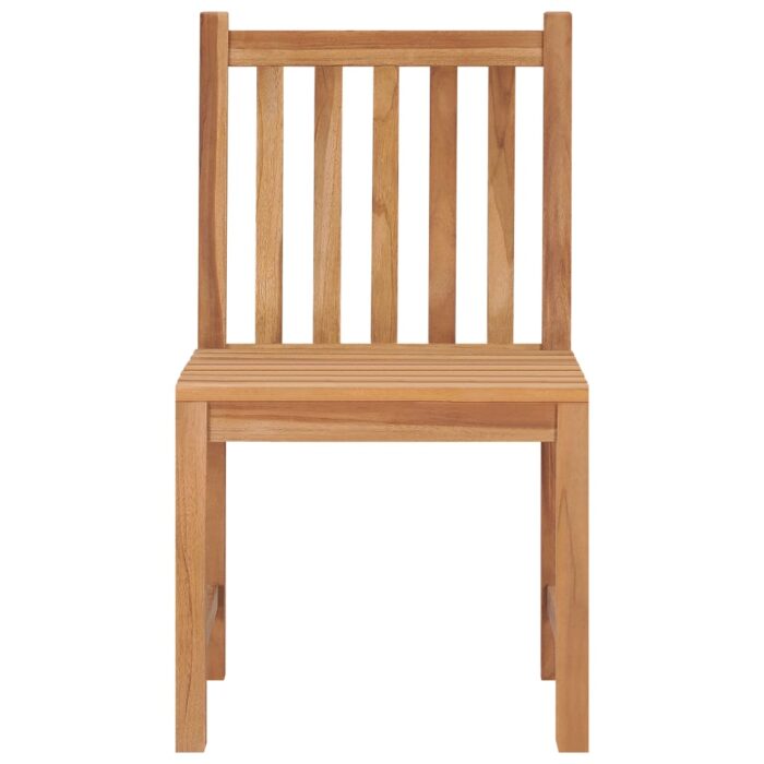 Chaises de jardin lot de 6 avec coussins Bois de teck massif – Image 3