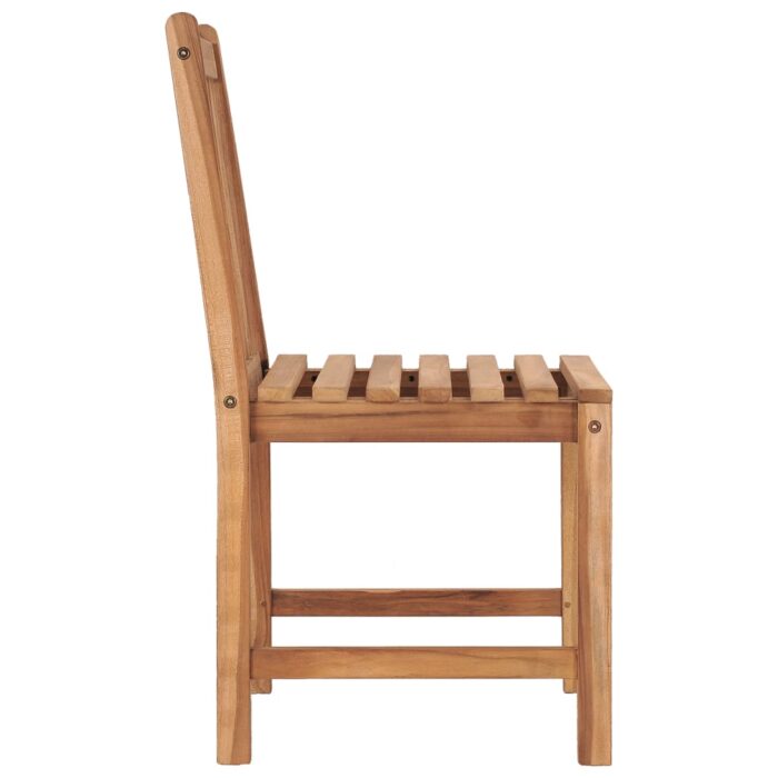 Chaises de jardin lot de 6 avec coussins Bois de teck massif – Image 4