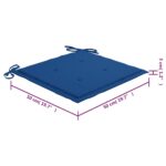 Chaises de jardin lot de 6 avec coussins Bois de teck massif – Image 12