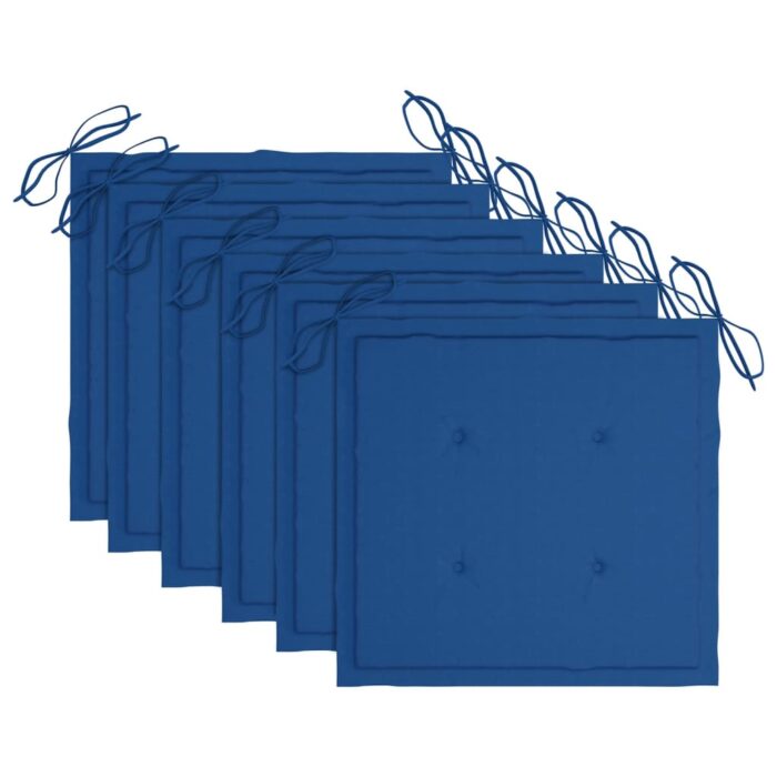 VXL8720286448946_g_en_hd_7.jpg Chaises de jardin lot de 6 avec coussins Bois de teck massif – Image 7