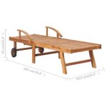 Chaises longues lot de 2 Bois de teck solide – Image 9