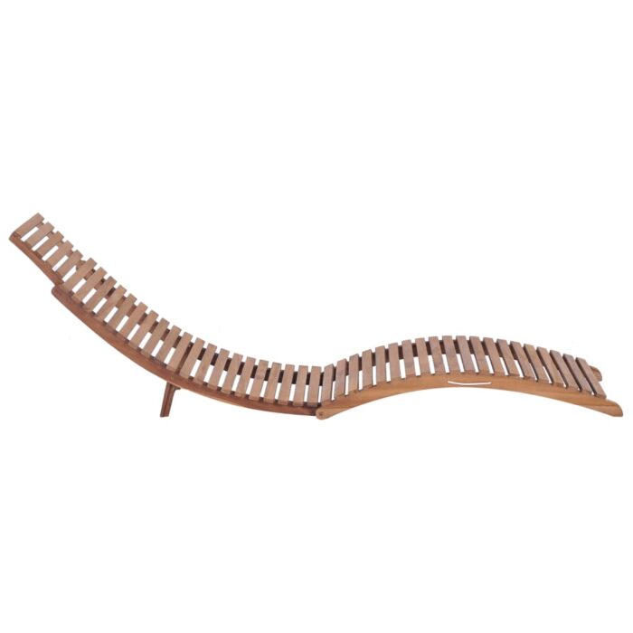 Chaises longues pliables lot de 2 Bois de teck solide – Image 7